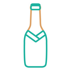 champagne bottle icon over white background vector illustration