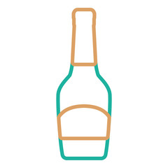 champagne bottle icon over white background vector illustration