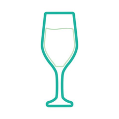 champagne glass icon over white background vector illustration