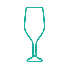 champagne glass icon over white background vector illustration