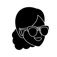 Business woman cartoon icon vector illustration graphic design