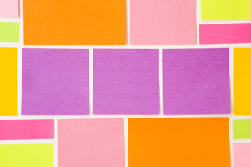 Fototapeta premium Modern Background of Bright Colored Sticky Notes