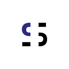 c S Letter Abstract Logo