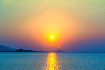 Sunset background at the sea ,Koh Samui ,Thailand