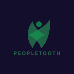 people tooth abstract logo icon