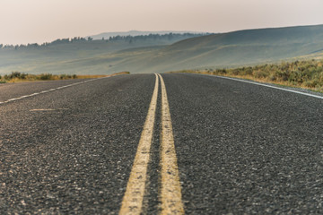 Hazy Road Through Lamar Valley