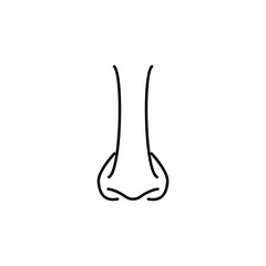 nose icon. Body part element. Premium quality graphic design. Signs, outline symbols collection, simple thin line icon for websites, web design, mobile app, info graphics