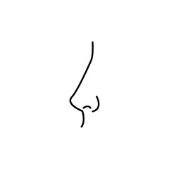 nose icon. Body part element. Premium quality graphic design. Signs, outline symbols collection, simple thin line icon for websites, web design, mobile app, info graphics