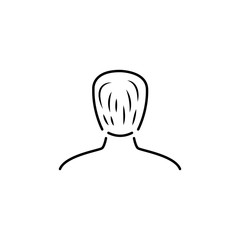 man hairstyle icon. Body part element. Premium quality graphic design. Signs, outline symbols collection, simple thin line icon for websites, web design, mobile app, info graphics