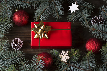 christmas decoration with christmas gift