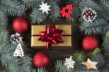 christmas decoration with christmas gift