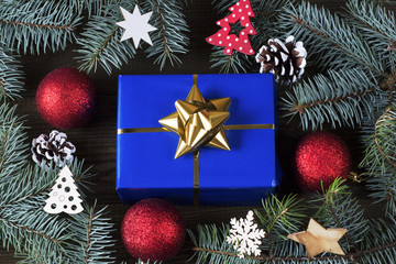 christmas decoration with christmas gift