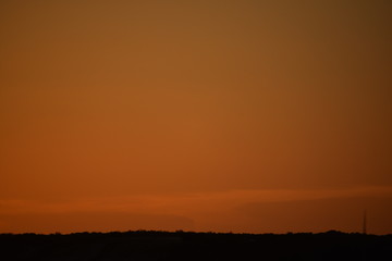 Orange Sunset Landscape