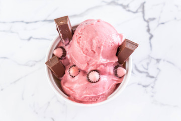 strawberry ice-cream scoop