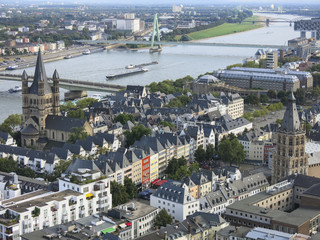 View of the Rhein and Cologne from the viewpoint of Cologne Cathedral