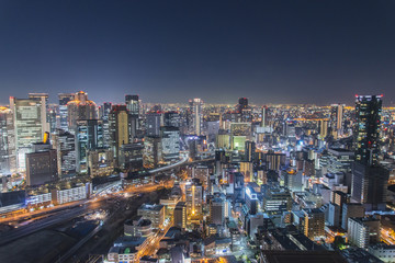 Fototapeta na wymiar 大阪梅田から見る夜景