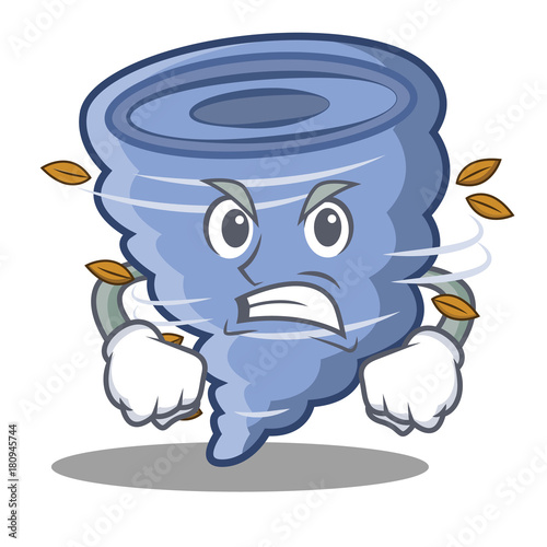 "Angry tornado character cartoon style" Stock image and royalty-free