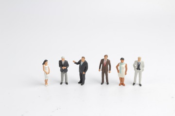 the tiny of figure of business people