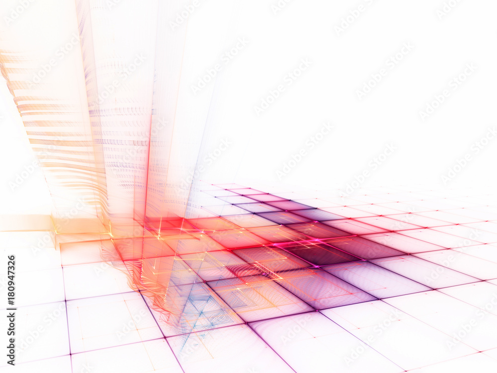 Poster abstract background. fractal graphics series. three-dimensional composition of repeating grids. info