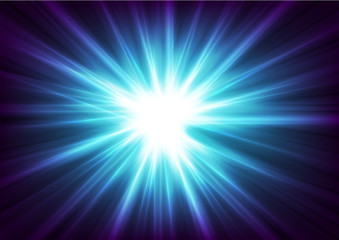 Obraz premium Blue glowing shiny beams abstract background