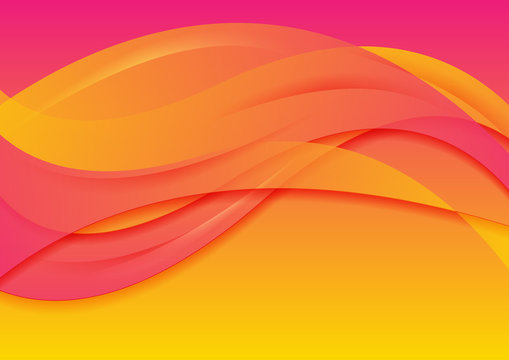 Pink orange abstract wavy background Stock Vector | Adobe Stock