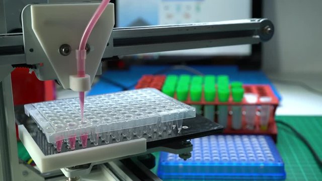 PCR Robot in genetic laboratory