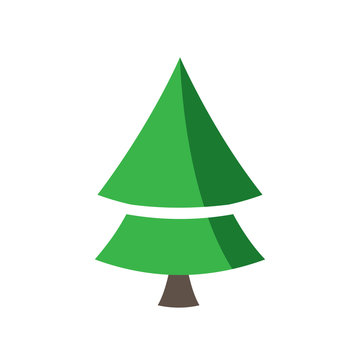 Christmas Tree Illustration. Great for greeting card, banner, web design, poster elements.