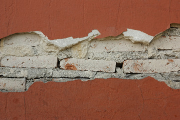 Cracked and grunge bricks wall