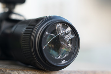 .Broken lens camera