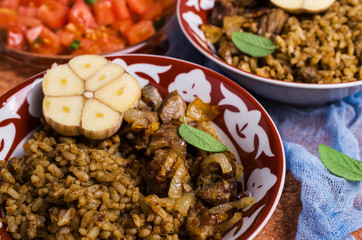 Rice with spices and meat