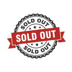 sold out sign label stamp