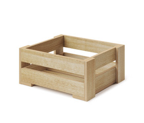 Empty wooden box
