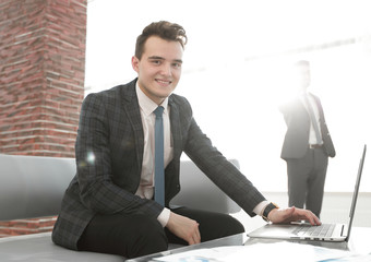 business concept.determined young businessman