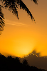 Coucher de soleil en Polynésie