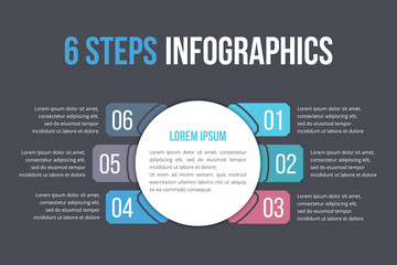 Infographic Template with Six Steps