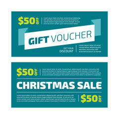 Fototapeta premium Gift voucher for Christmas sale