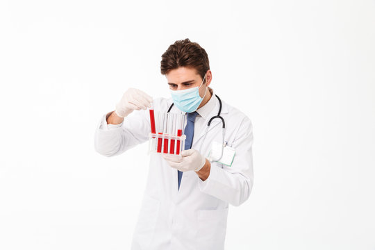 Close up portrait of a young male doctor