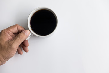 White desk,Blank notebook page for input the text in the middle. Top view, flat lay.