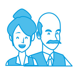 Business couple teamwork