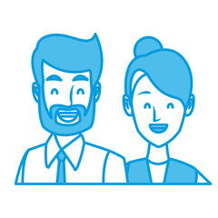 Business couple teamwork