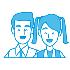 Business couple teamwork