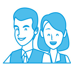 Business couple teamwork