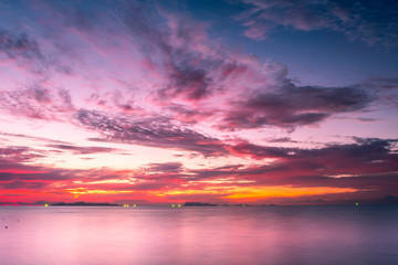 Fototapeta na wymiar Sunset in Samui island 