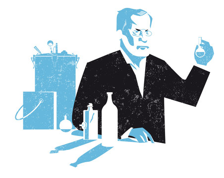 vector illustration of Louis Pasteur