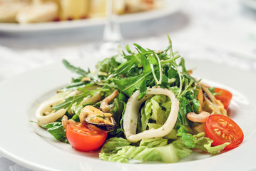salad with calamari