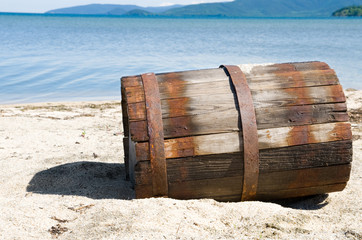 barrel on sand