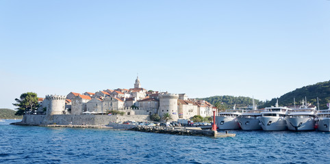 Fototapeta na wymiar View of Korčula (Korcula) city in Croatia