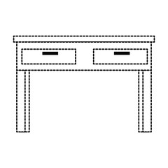 teacher desk isolated icon
