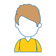 little boy student with uniform character