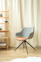 Grey designer chair